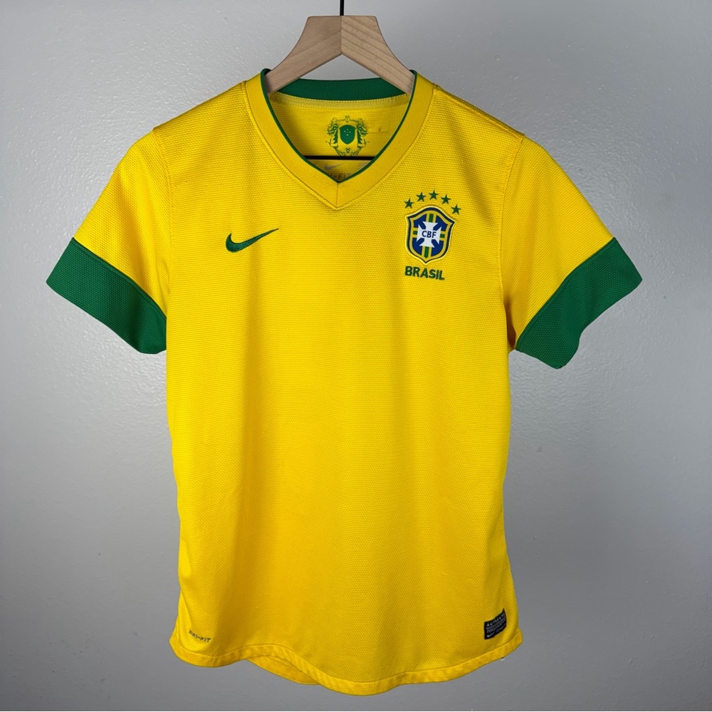 OFFICIAL Brazil Team 2014/2015 Soccer Football Jersey Kit Home Nike Youth Large